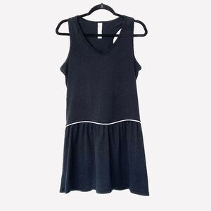 NANETTE LEPORE Black Sleeveless Active Sports Drop Waist Racerback Dress Sz M